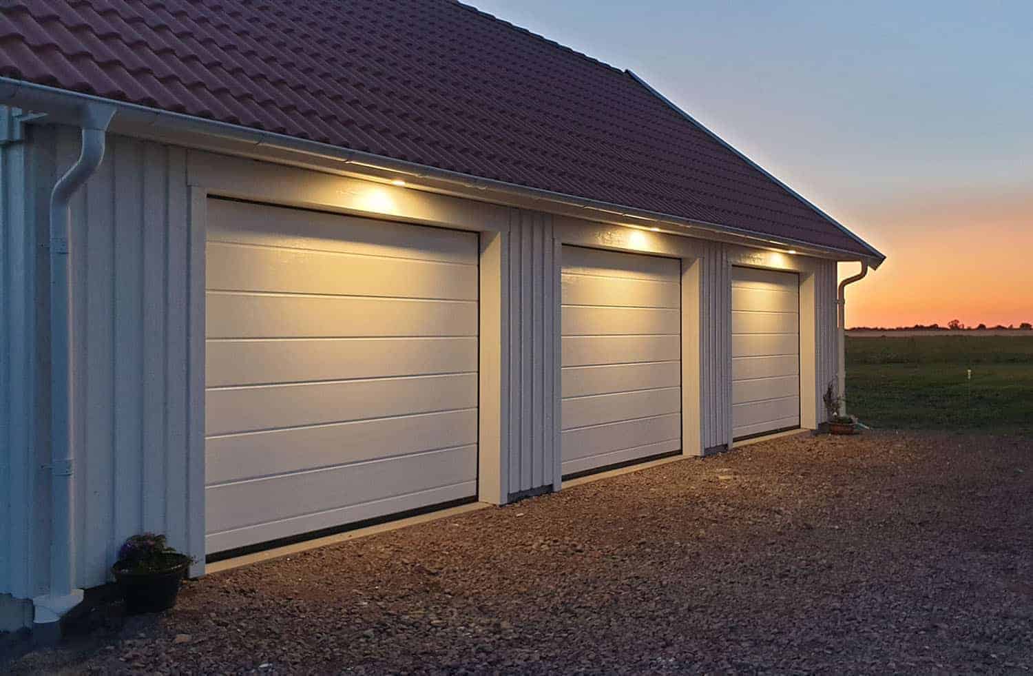 Fasadbelysning på garaget