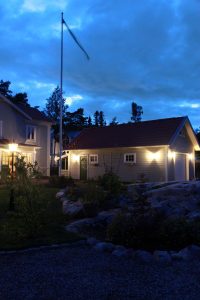 Fasadbelysning på garaget