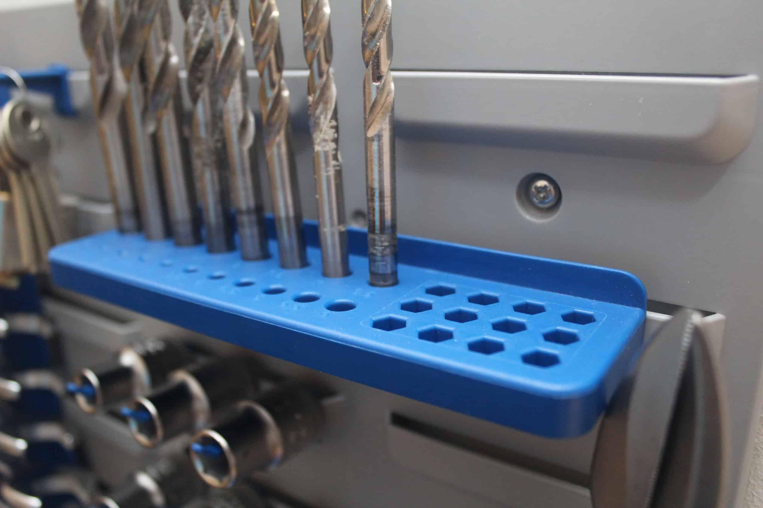 Borr i närbild på vertygstavla