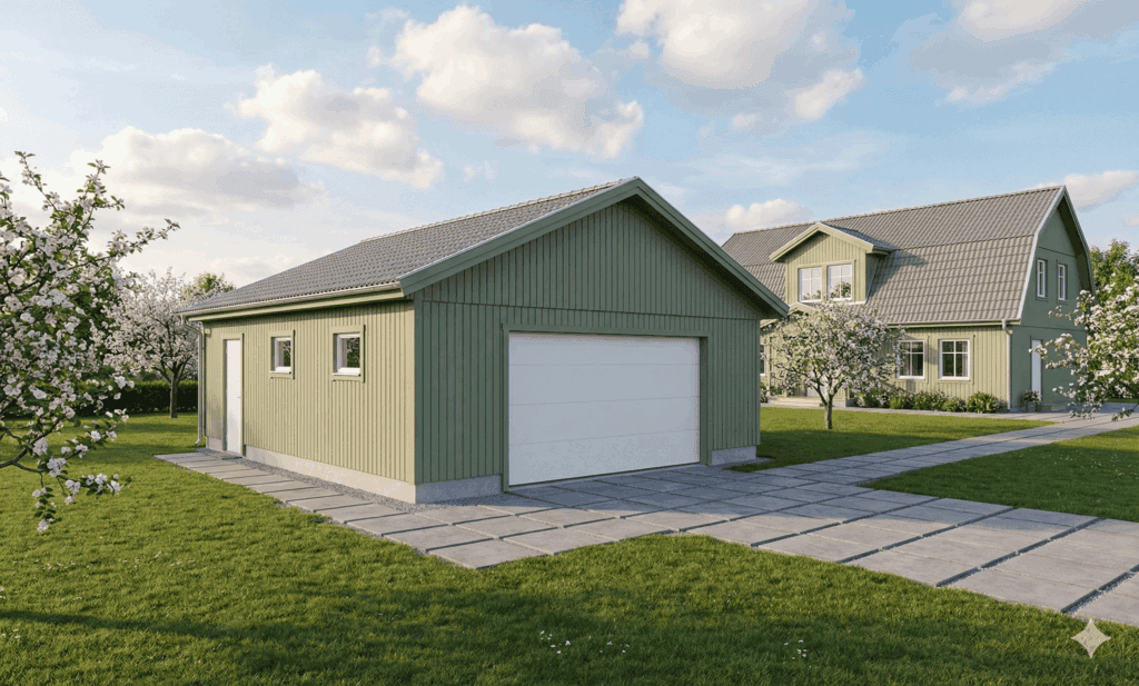 Dubbelgarage från Mellby Home