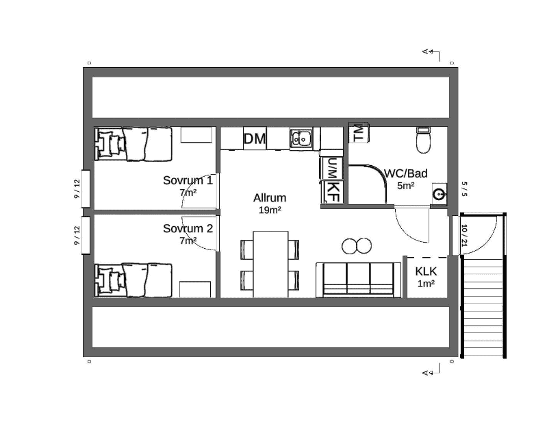 Planlösning övervåning