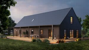 Stort 1,5 planshus ladhus