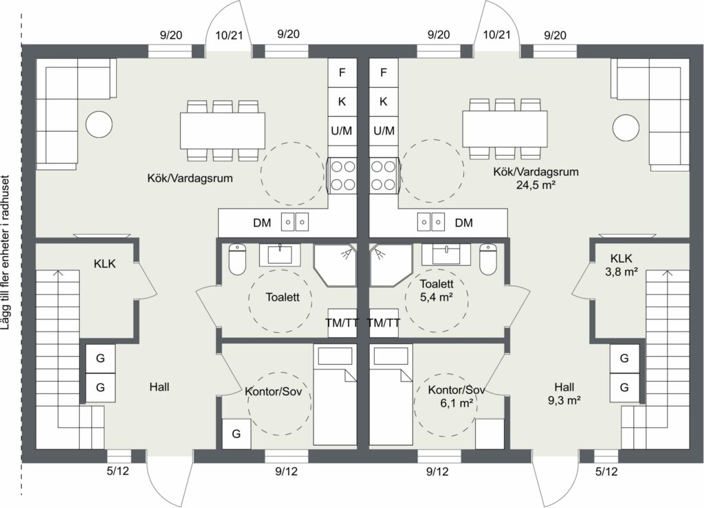 Planlösning undervåning