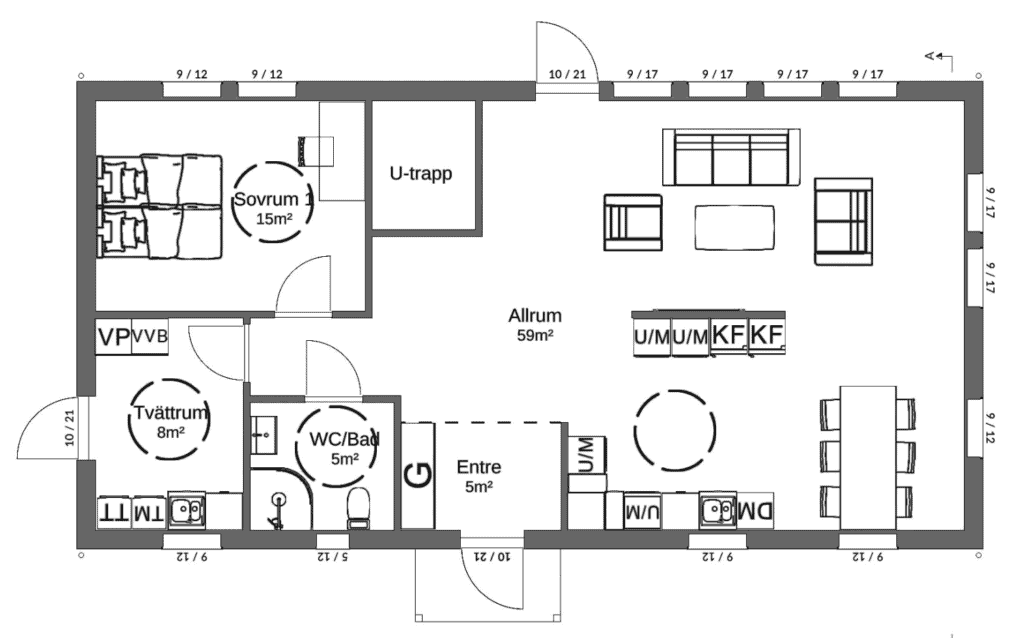 Planlösning undervåning