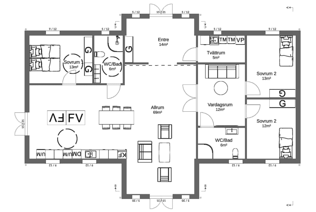 enplanshus 30737 Planritning