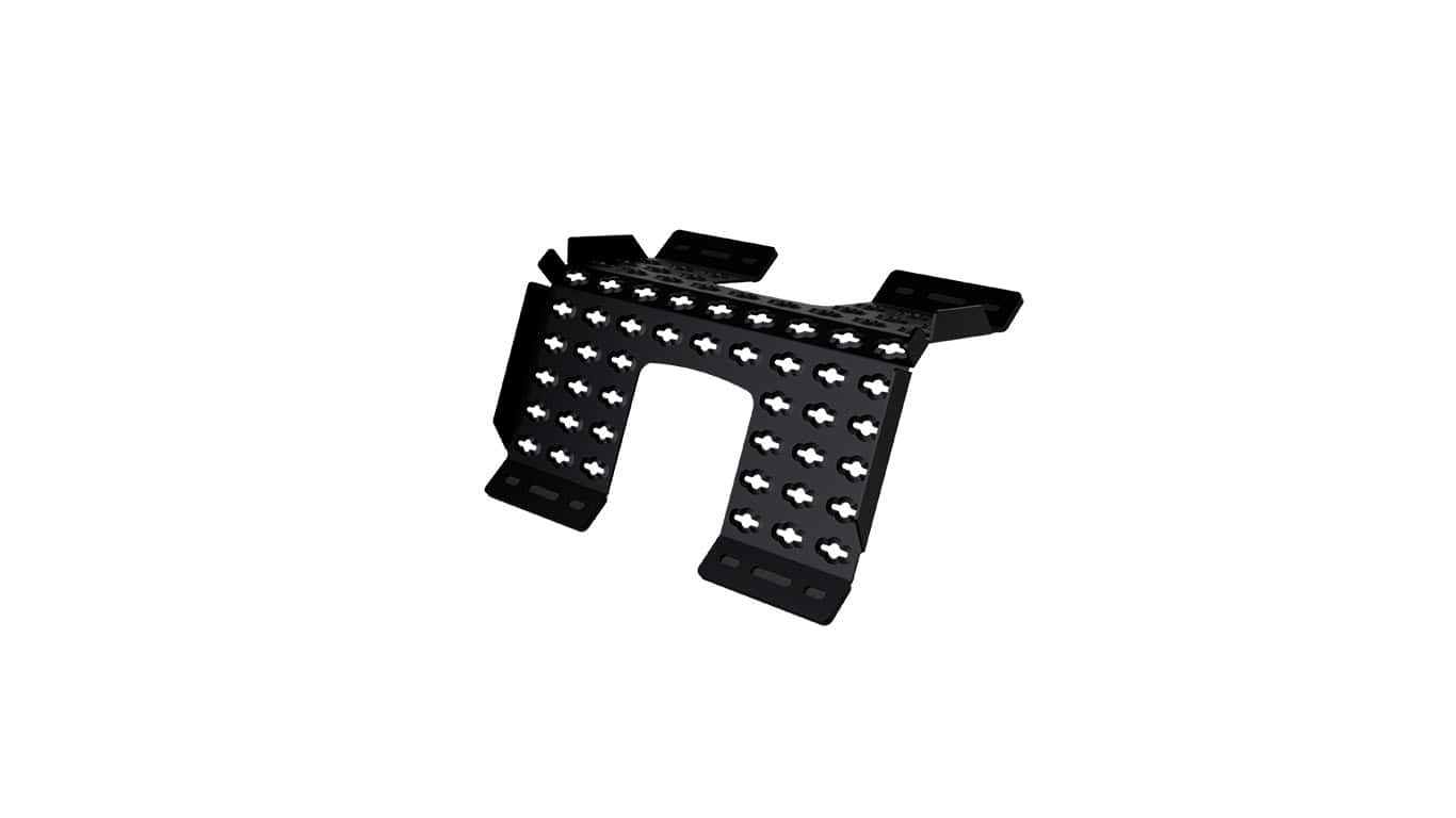 Taksteg för plåttak i svart