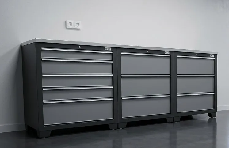 Garageinredning 5 lådor + 3 lådor i garage