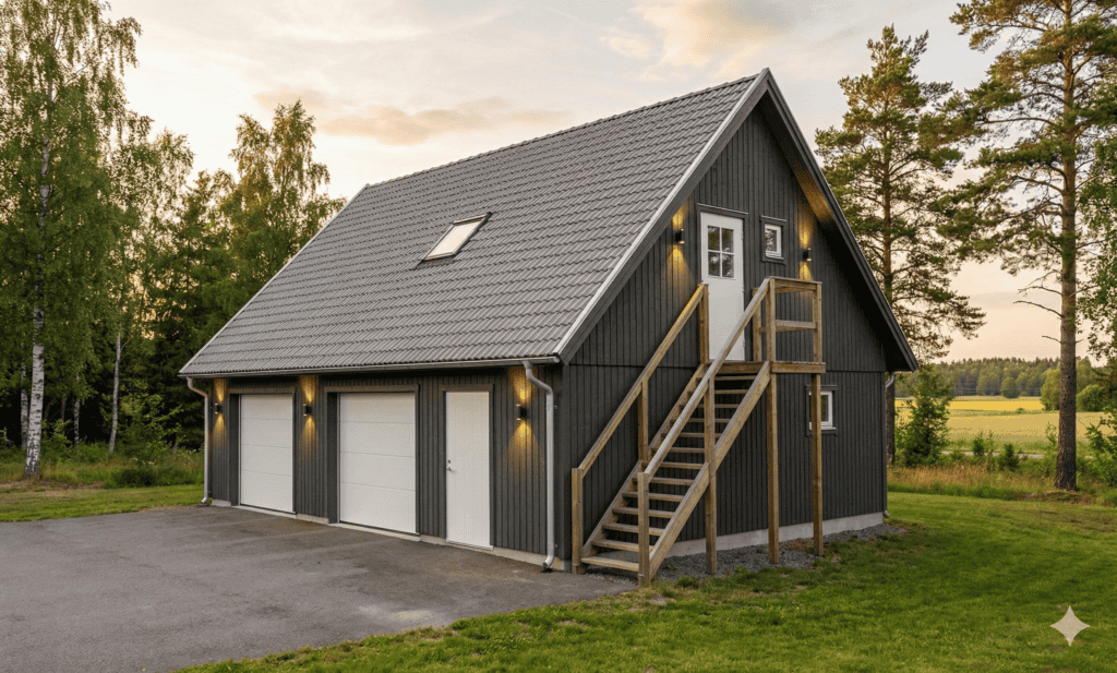 Garage med beboelsesetage 16930