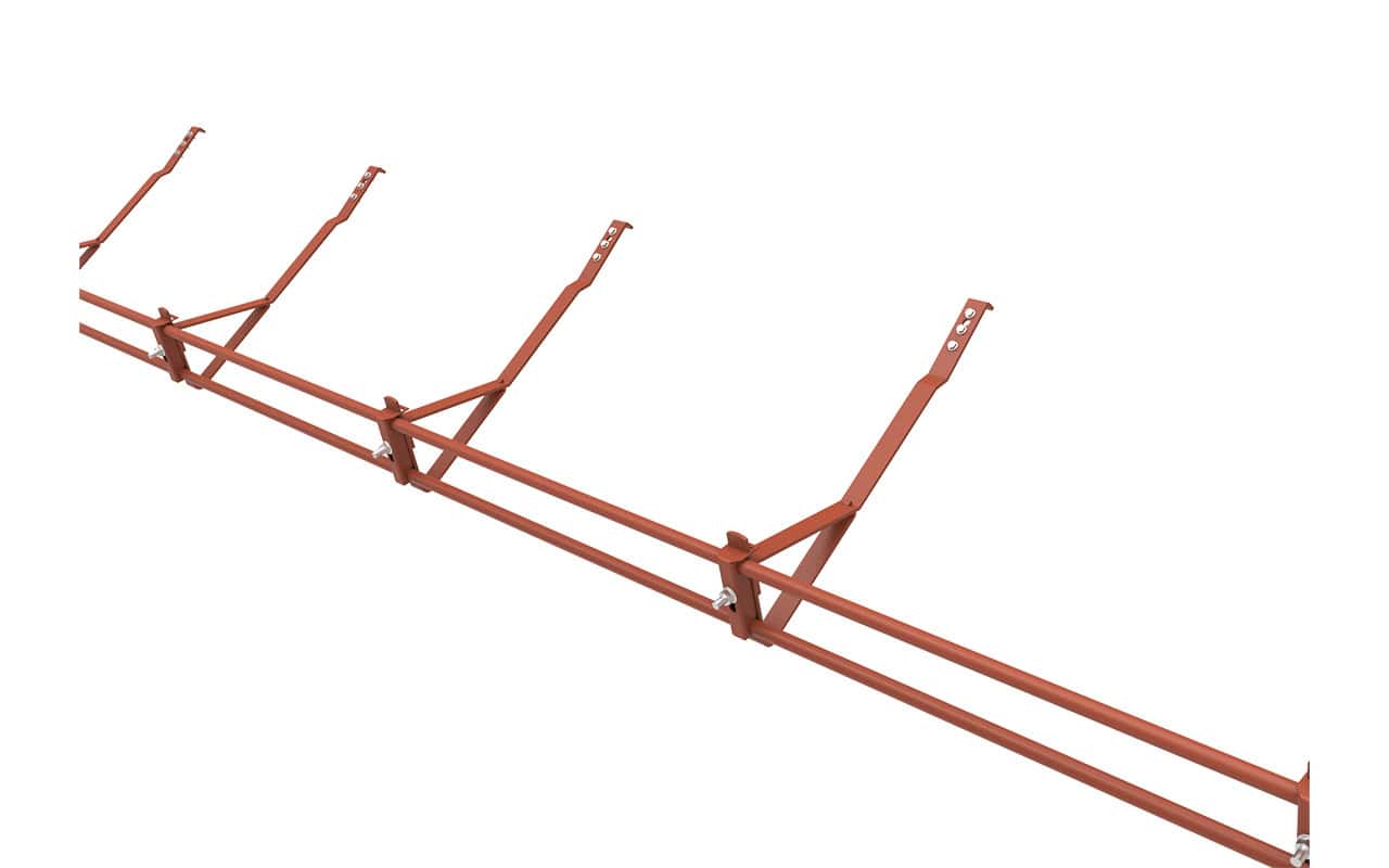 Snörasskydd för betongtak och lertegel i tegelrött