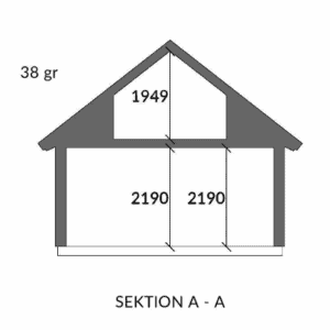 Attefallshus 30060 Snitt