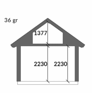 snitt Attefallshus 30 kvm 30040 loft