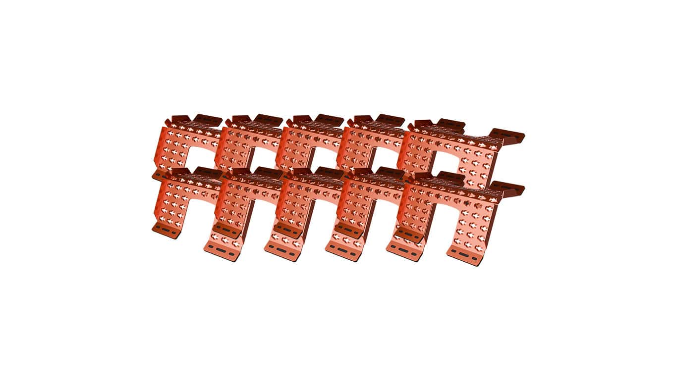 Taksteg plåttak tegelröd 10 pack